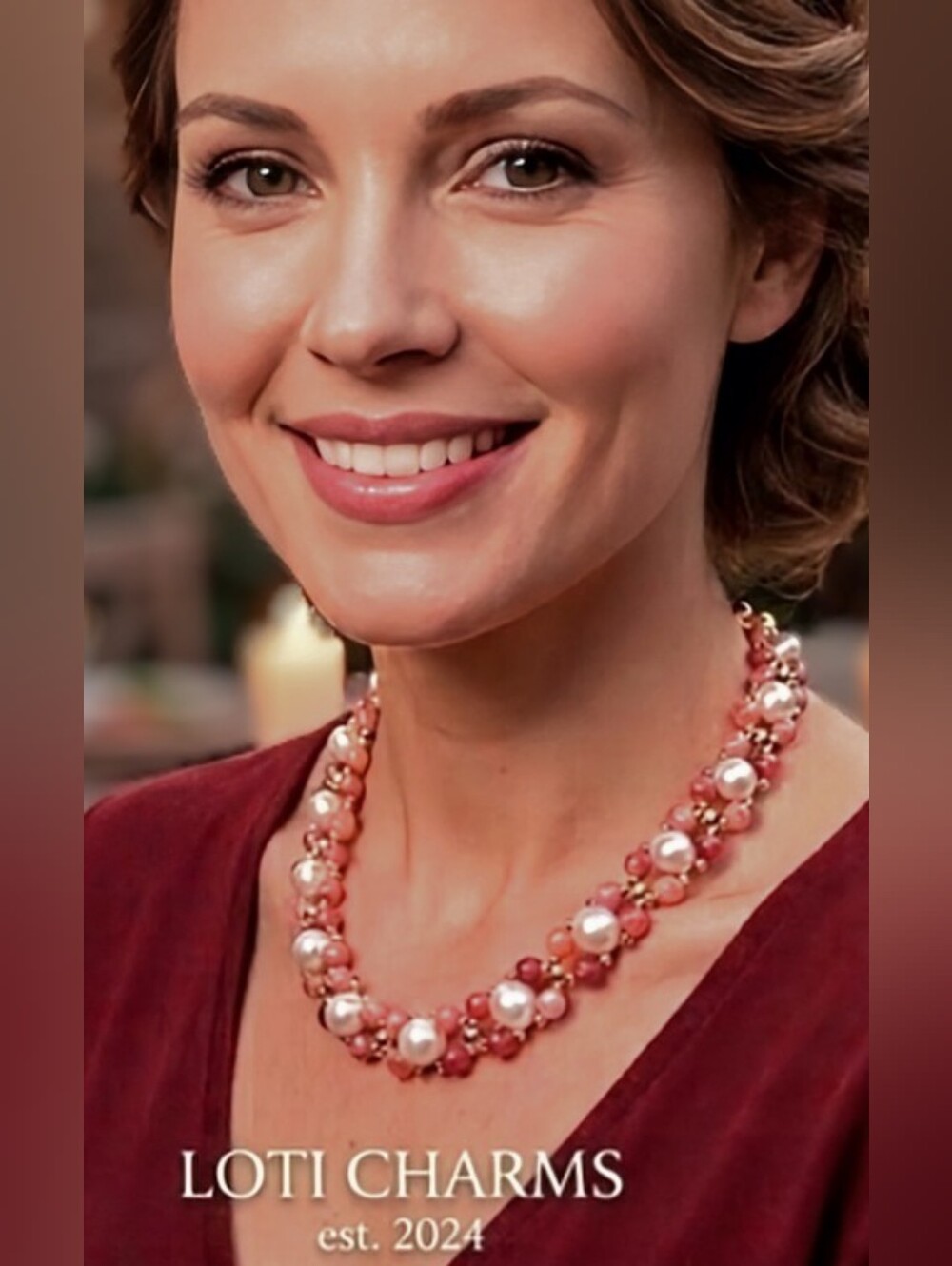 Handwoven Harmony Of Natural Pink Jade & Edison Pearls In Opulent Gold Necklace